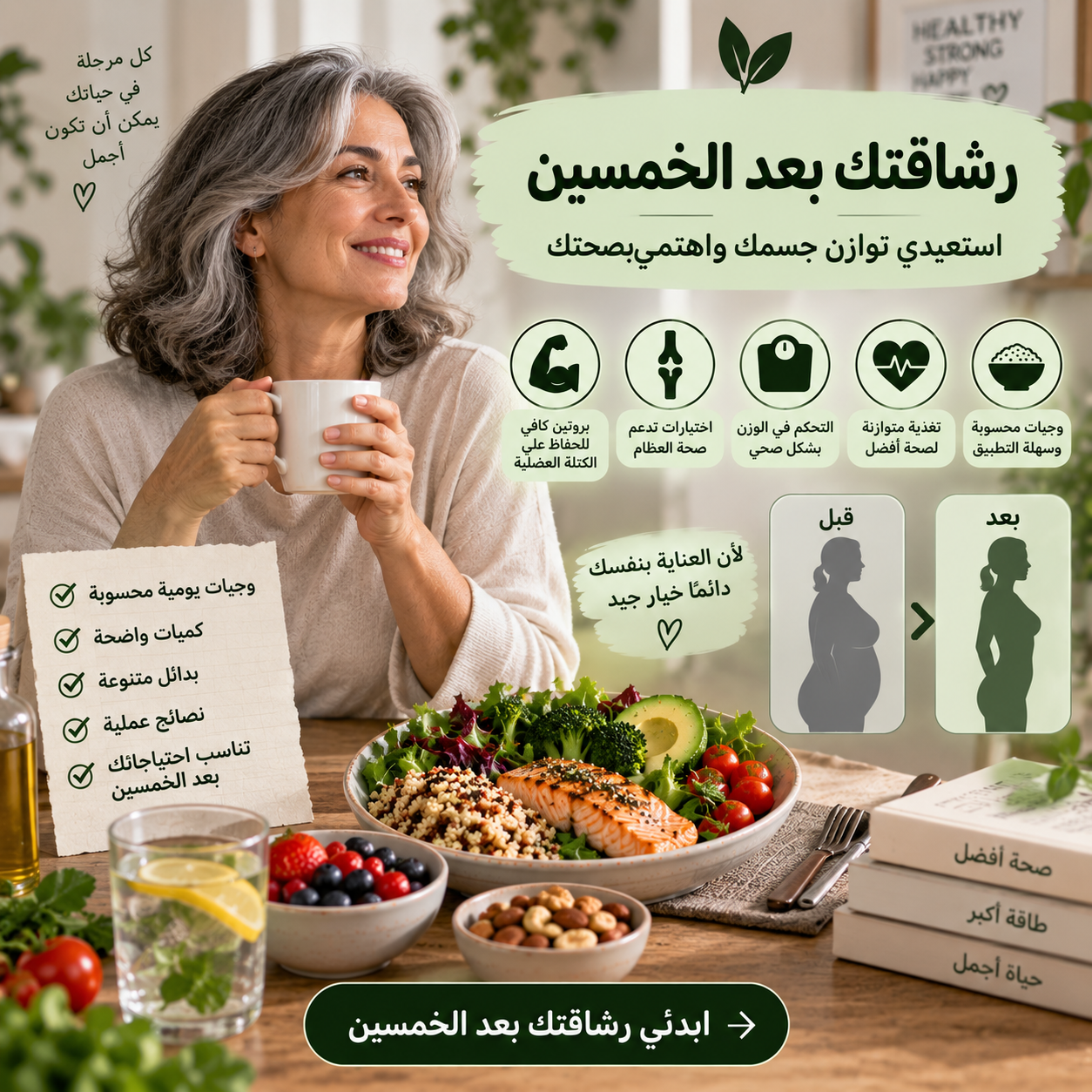 رشاقتك بعد الخمسين - استعيدي توازن جسمك وصحتك
