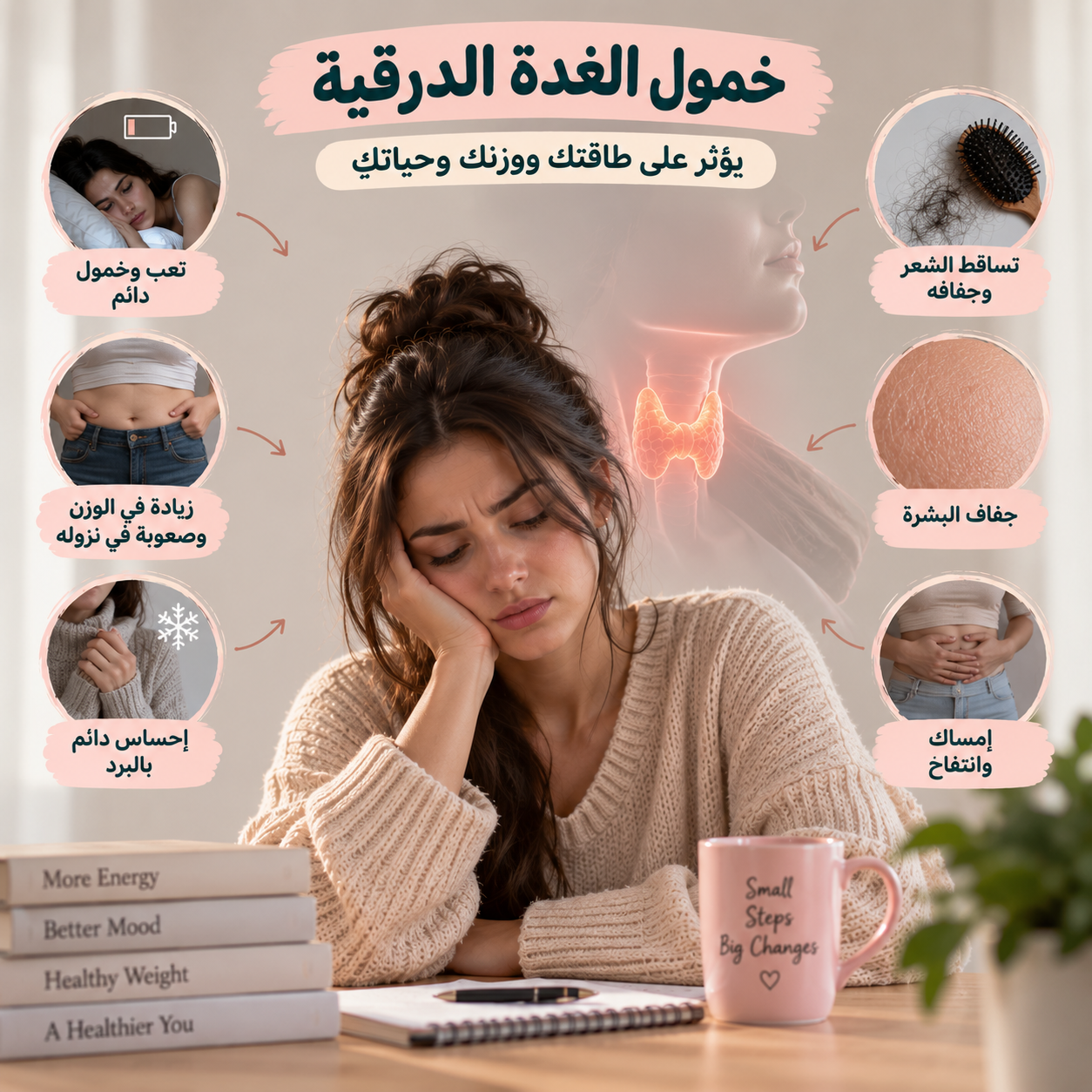 خمول الغدة الدرقية وصعوبة نزول الوزن — تغذية تدعم جسمكِ للتحكم في وزنكِ