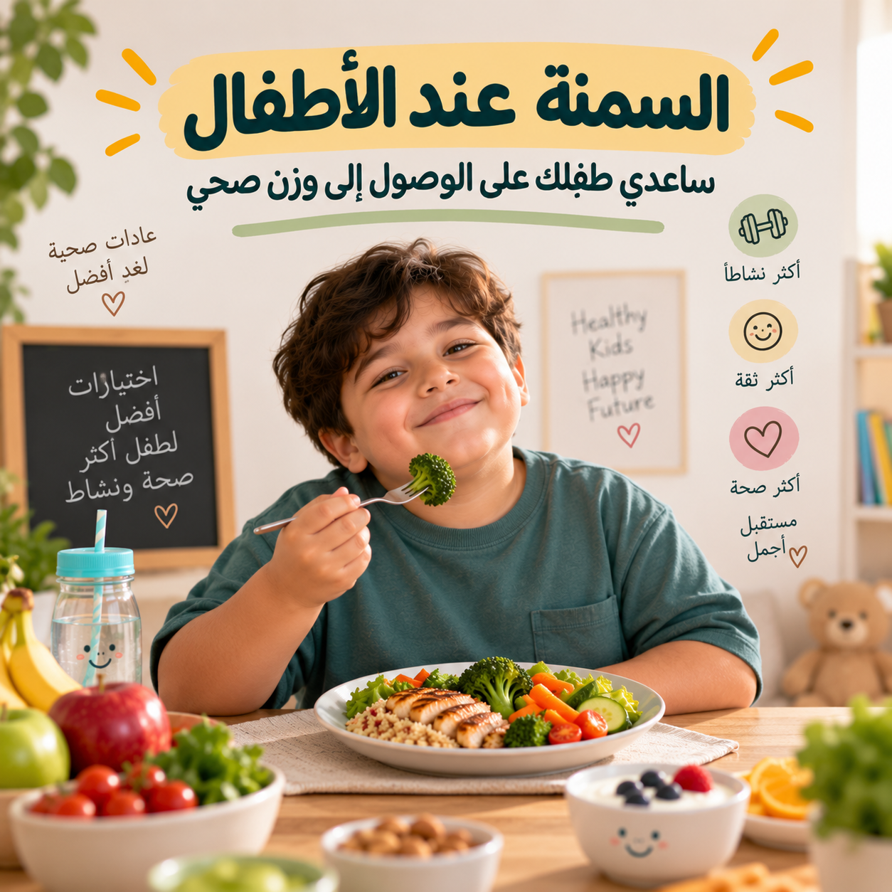 السمنة عند الأطفال — ساعدي طفلكِ على الوصول إلى وزن صحي