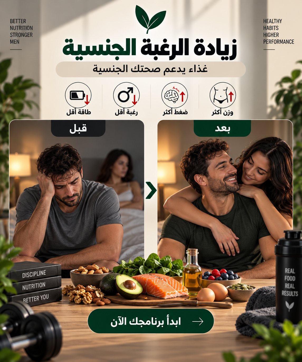 زيادة الرغبة الجنسية عند الرجال - غذاء يدعم صحتك