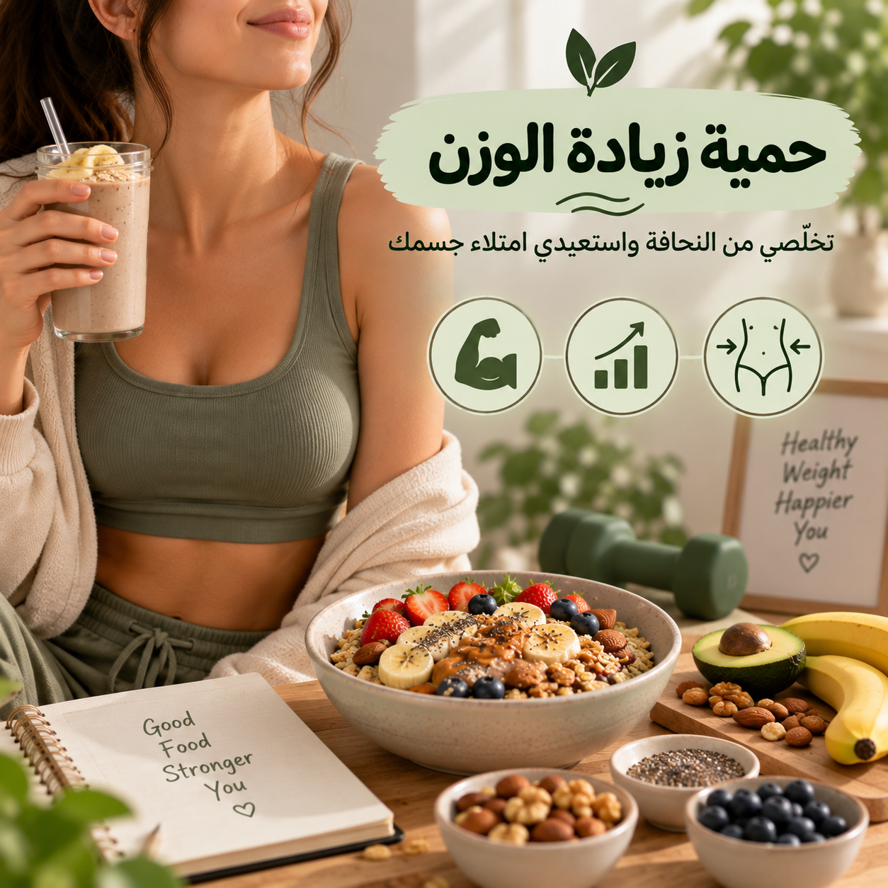 حمية زيادة الوزن - استعيدي امتلاء وتناسق جسمك